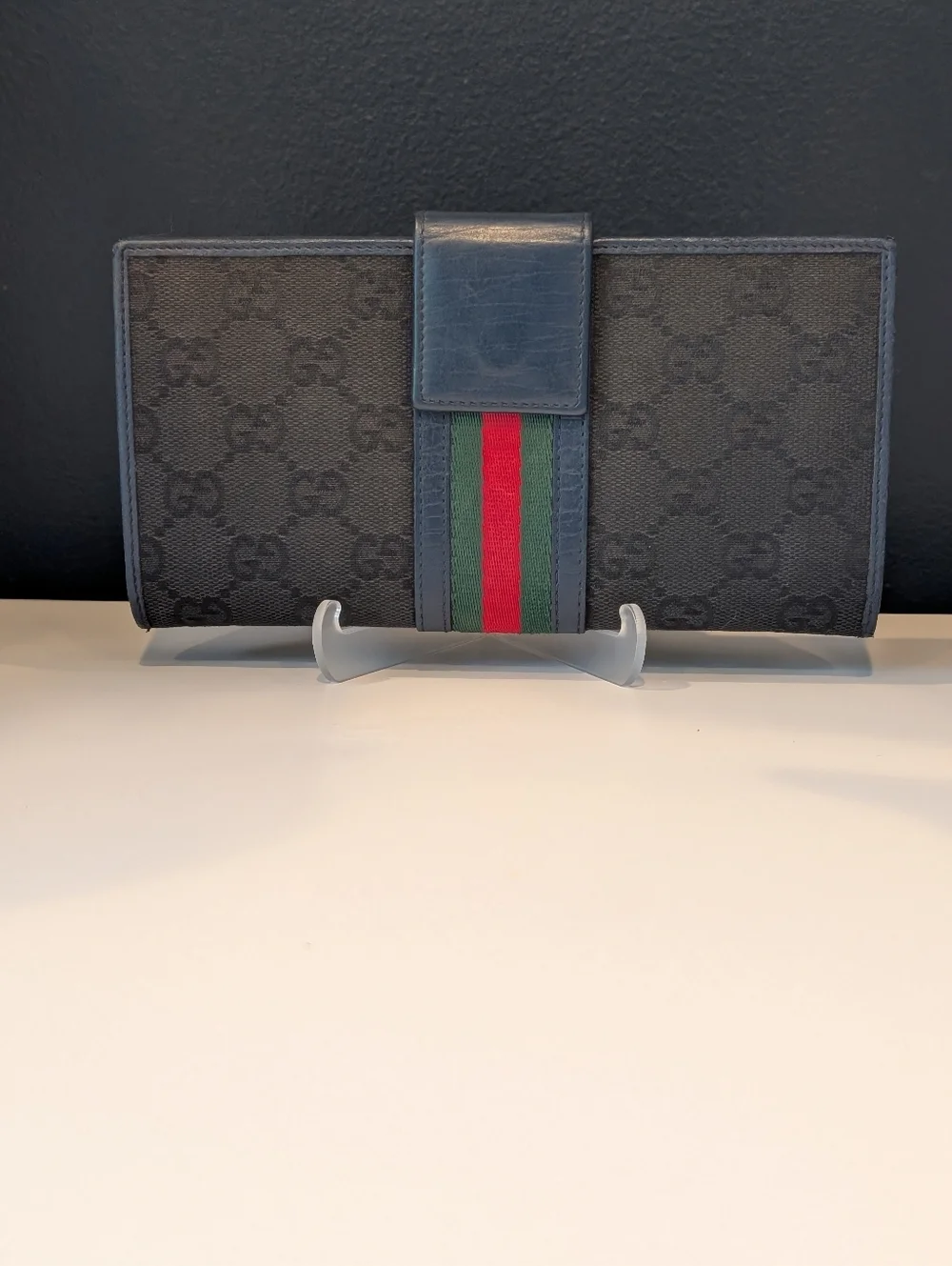Gucci Ophidia Blue and Black Vintage Long Wallet - Picture 3 of 13